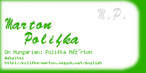marton polifka business card